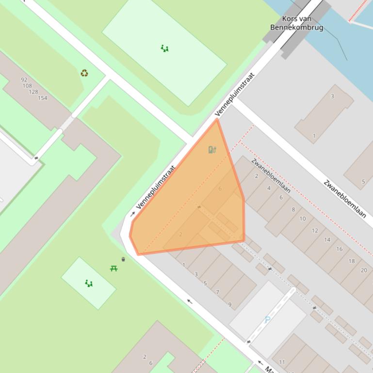 Kaart van postcodegebied 1087CG.