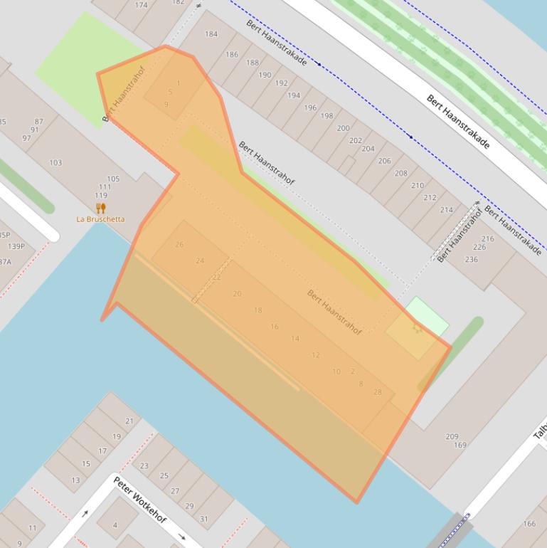 Kaart van postcodegebied 1087DL.