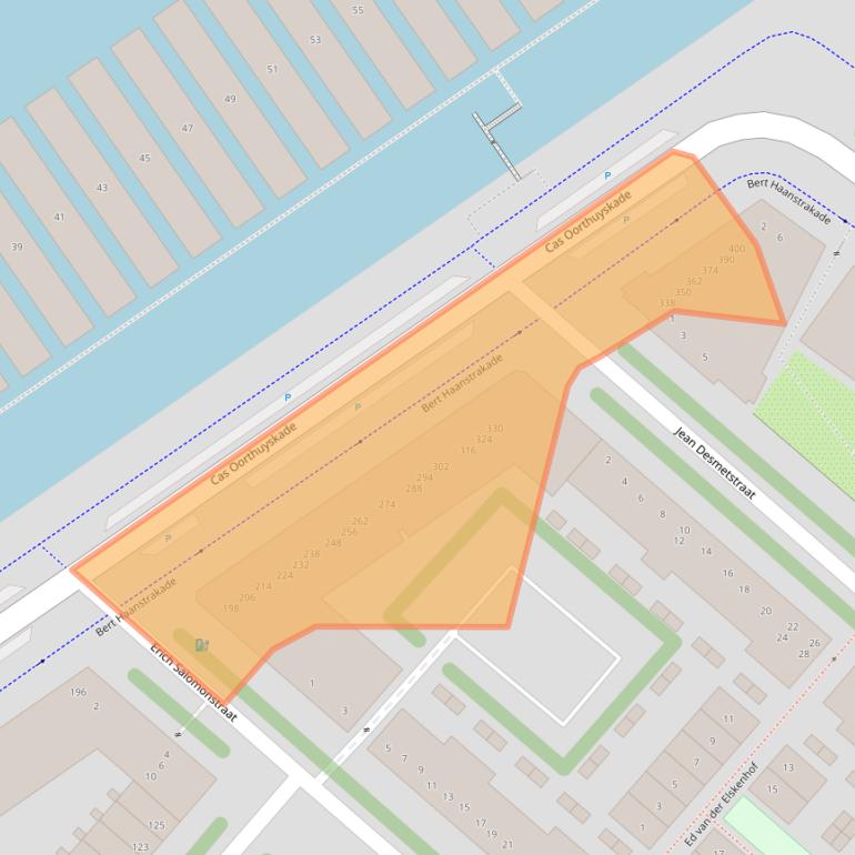 Kaart van postcodegebied 1087DP.