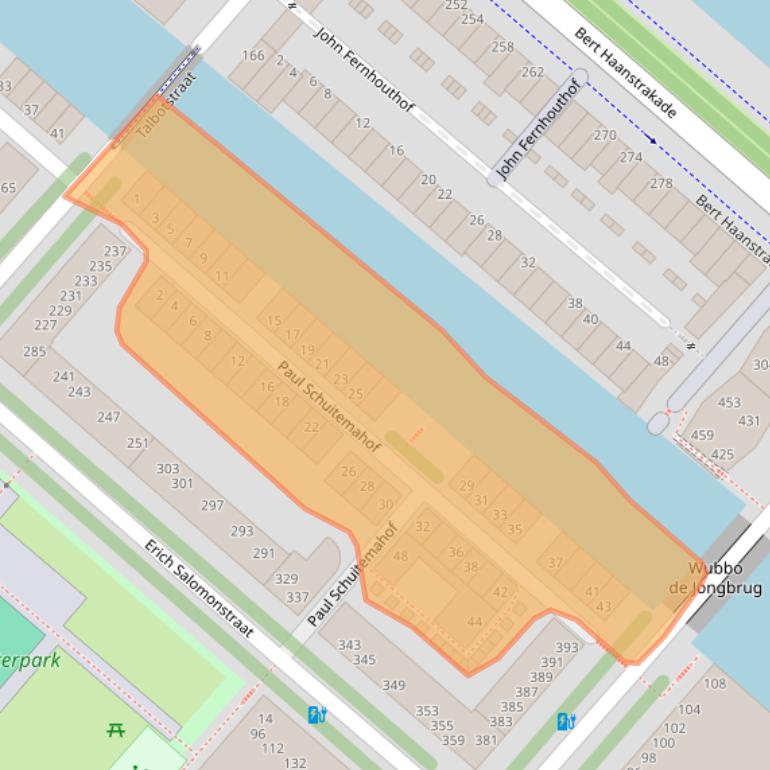 Kaart van postcodegebied 1087EG.