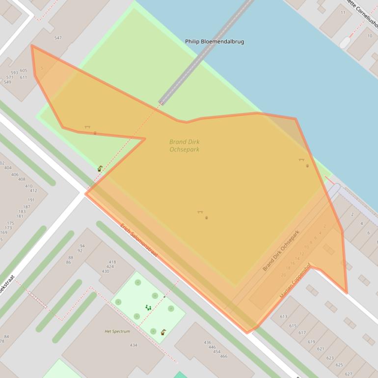 Kaart van postcodegebied 1087HC.