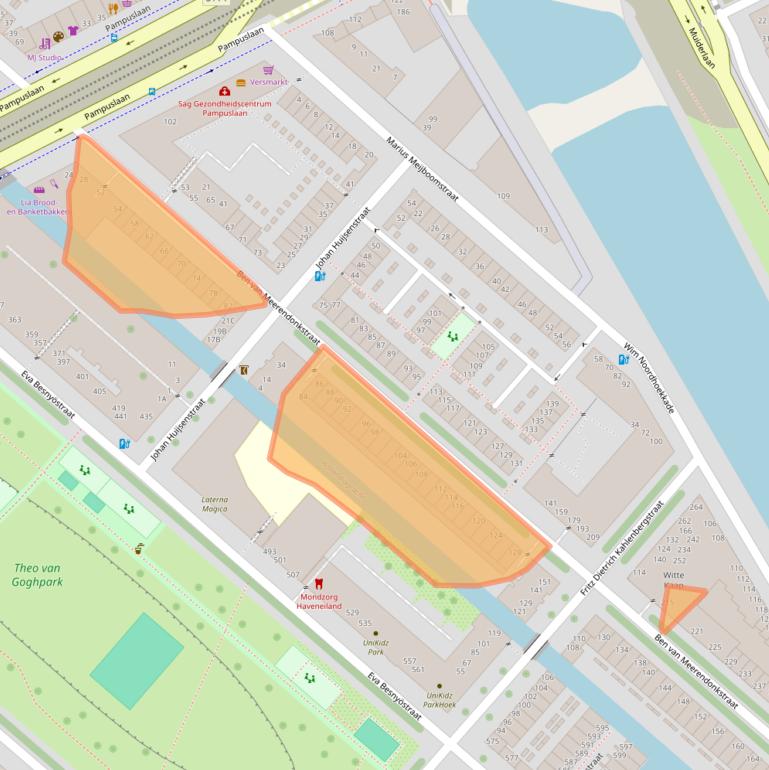 Kaart van postcodegebied 1087LE.