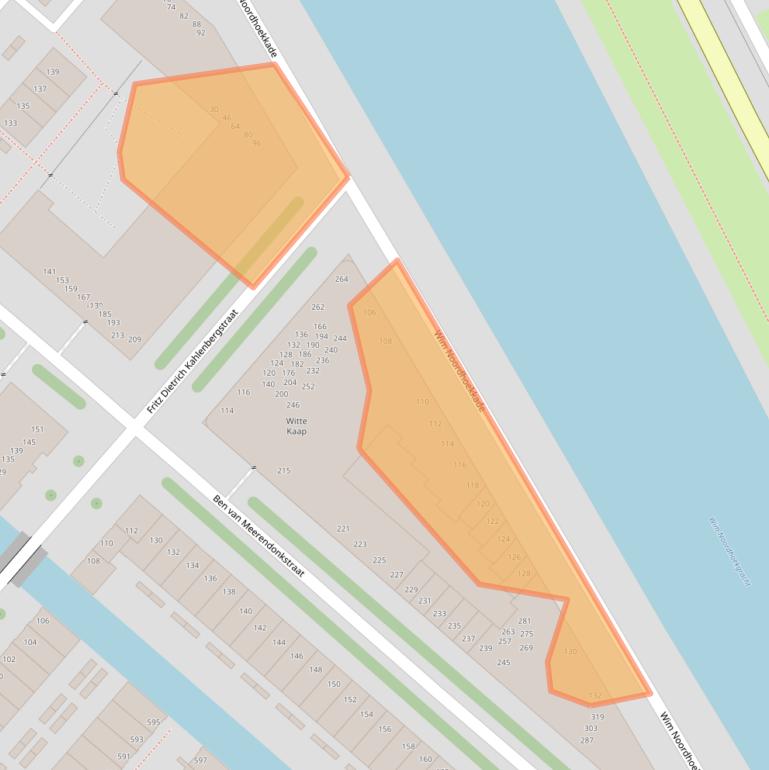 Kaart van postcodegebied 1087LH.