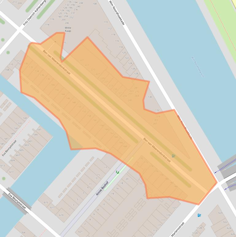 Kaart van postcodegebied 1087LN.