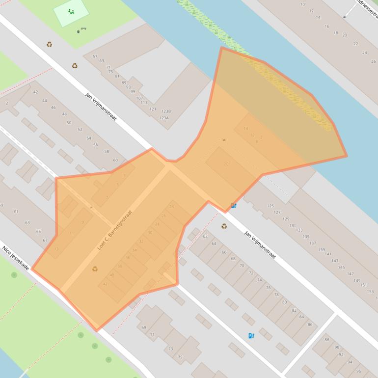 Kaart van postcodegebied 1087MH.