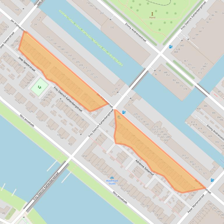 Kaart van postcodegebied 1087MP.