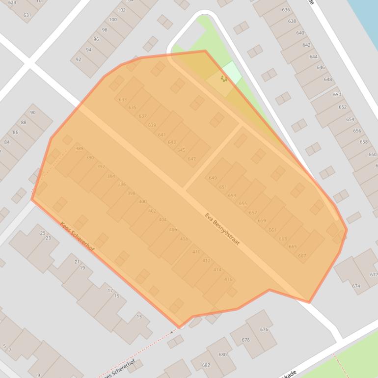 Kaart van postcodegebied 1087NH.