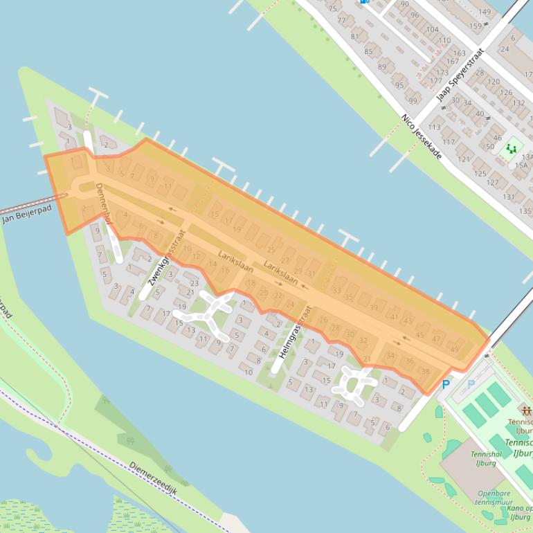 Kaart van postcodegebied 1087SC.