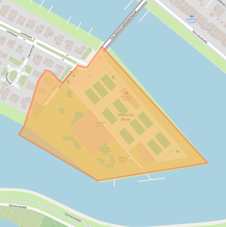 Kaart van postcodegebied 1087SL.