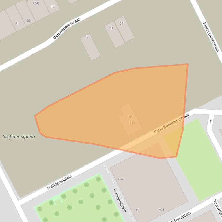 Kaart van postcodegebied 1087VG.