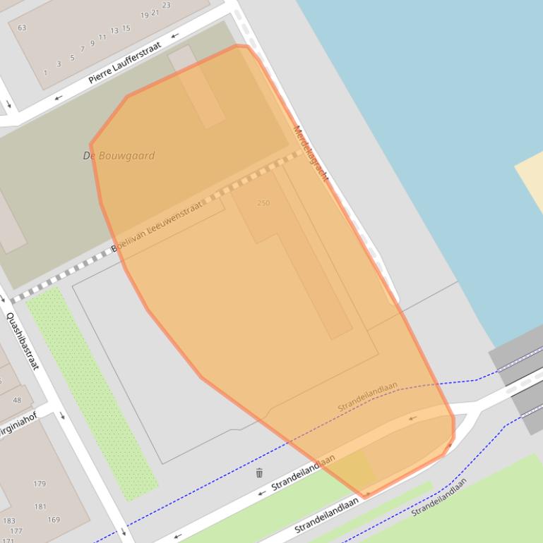 Kaart van postcodegebied 1087WL.