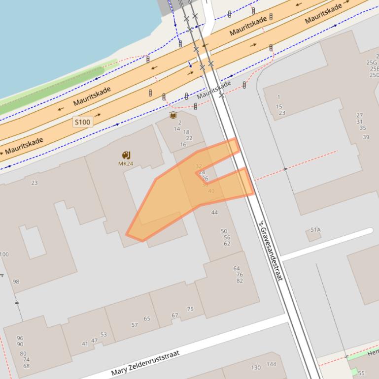 Kaart van postcodegebied 1091AB.