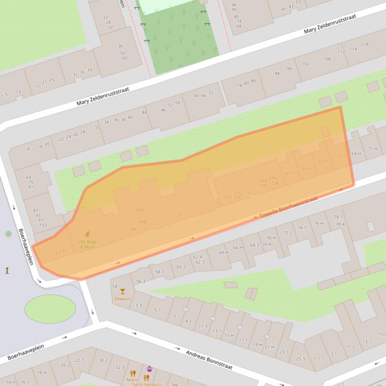 Kaart van postcodegebied 1091AL.