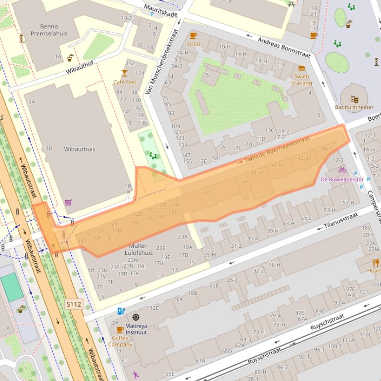 Kaart van postcodegebied 1091AN.