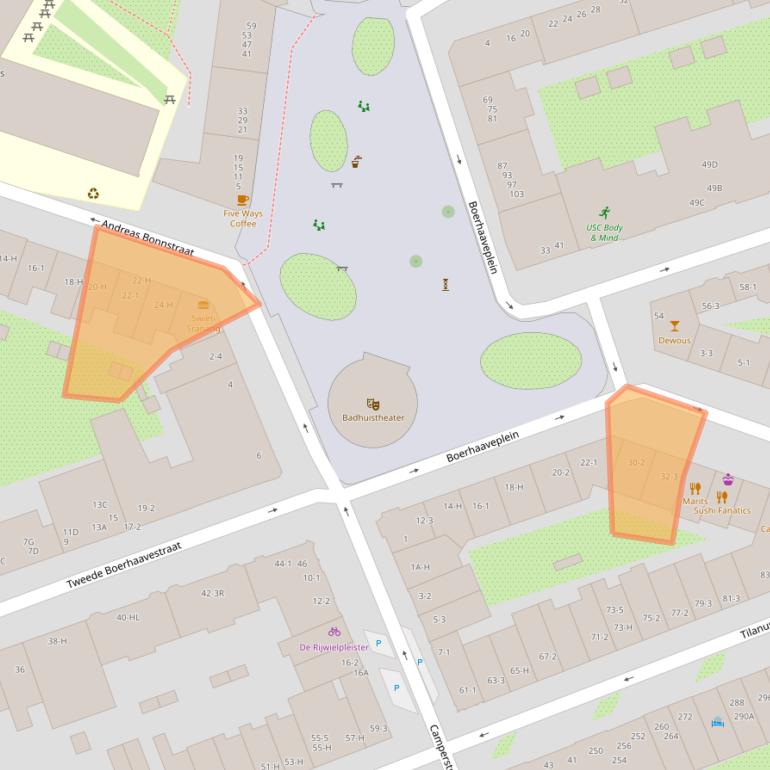 Kaart van postcodegebied 1091AZ.