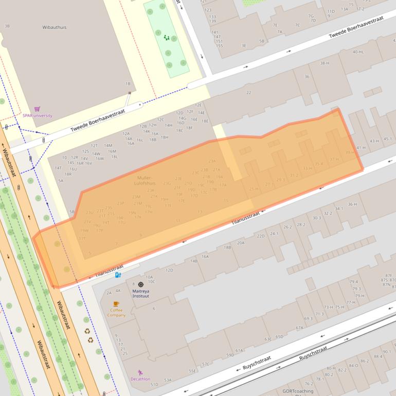 Kaart van postcodegebied 1091BD.