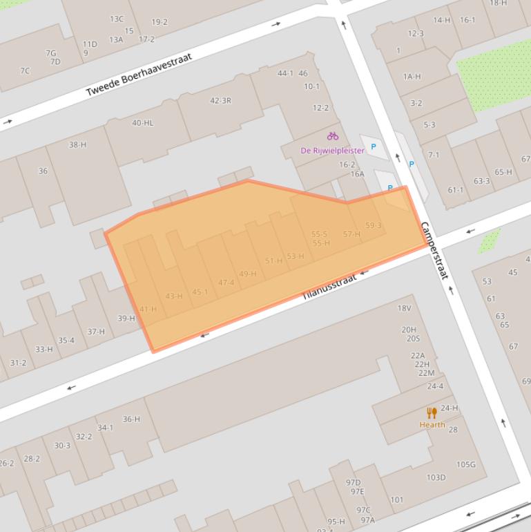 Kaart van postcodegebied 1091BE.