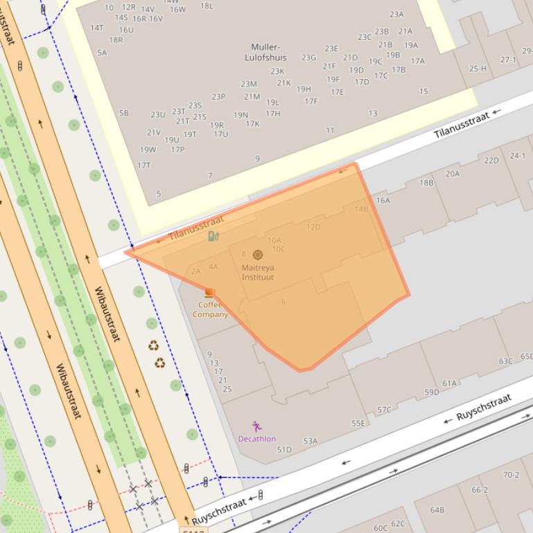 Kaart van postcodegebied 1091BH.