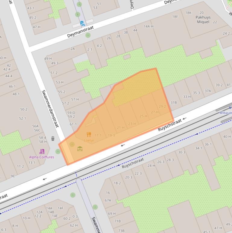 Kaart van postcodegebied 1091BR.