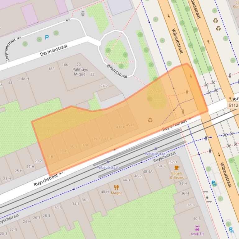 Kaart van postcodegebied 1091BS.