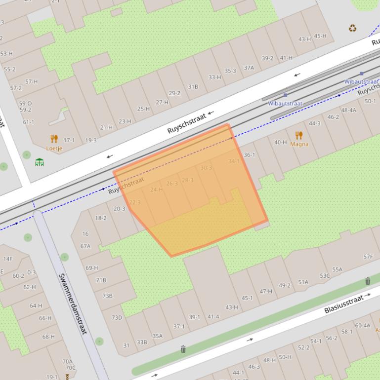 Kaart van postcodegebied 1091CC.