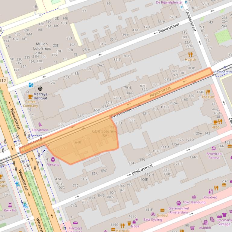 Kaart van postcodegebied 1091CE.