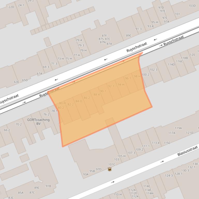 Kaart van postcodegebied 1091CG.
