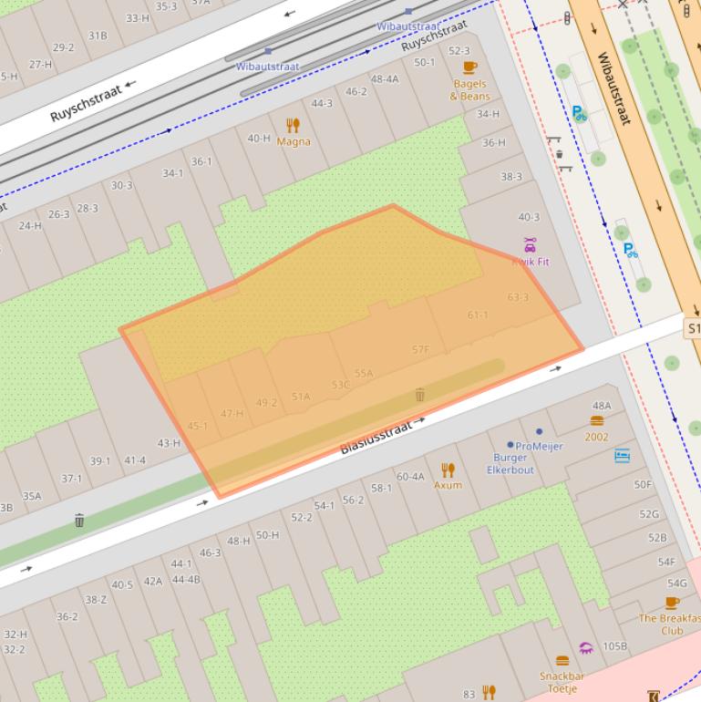 Kaart van postcodegebied 1091CL.