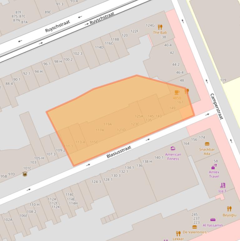 Kaart van postcodegebied 1091CP.