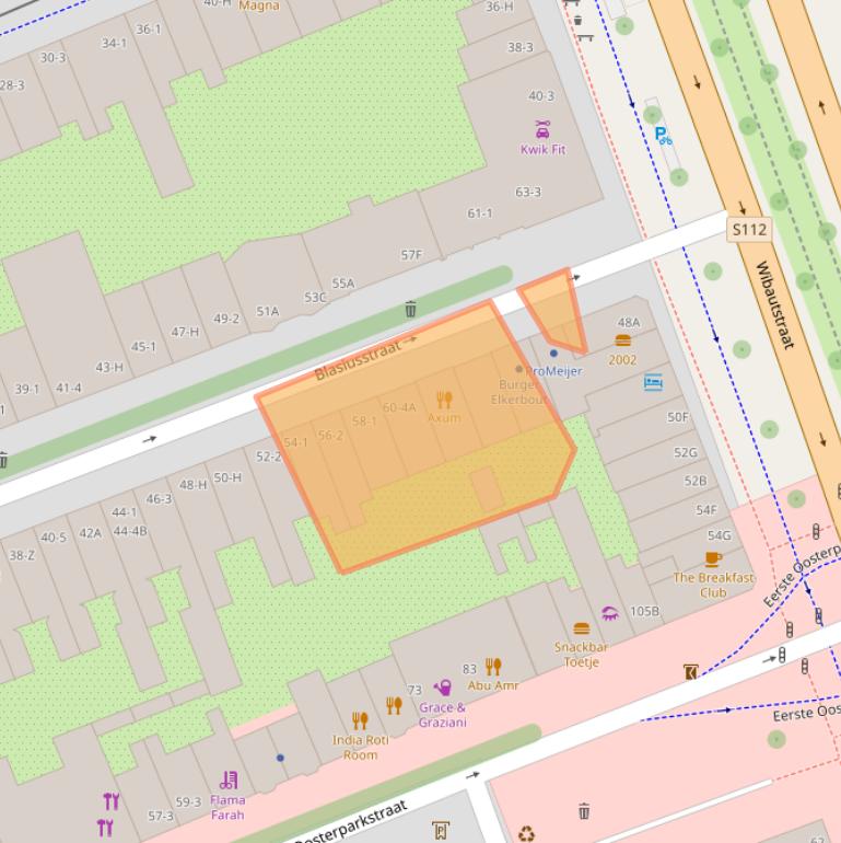 Kaart van postcodegebied 1091CV.