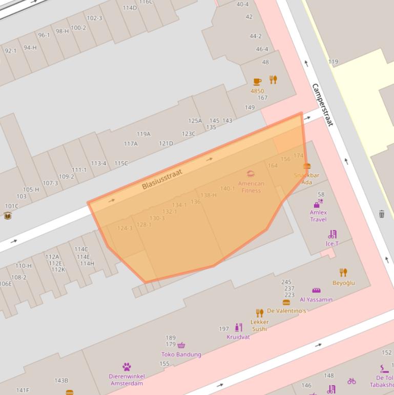 Kaart van postcodegebied 1091CZ.