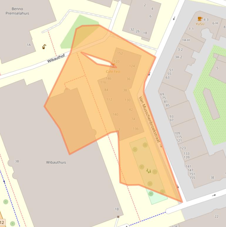 Kaart van postcodegebied 1091DC.