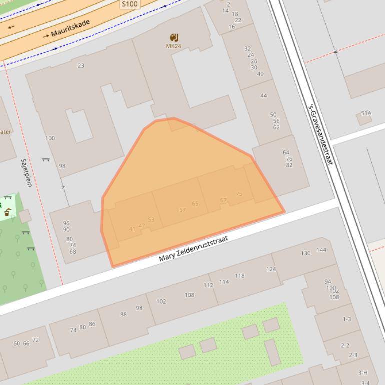 Kaart van postcodegebied 1091DM.