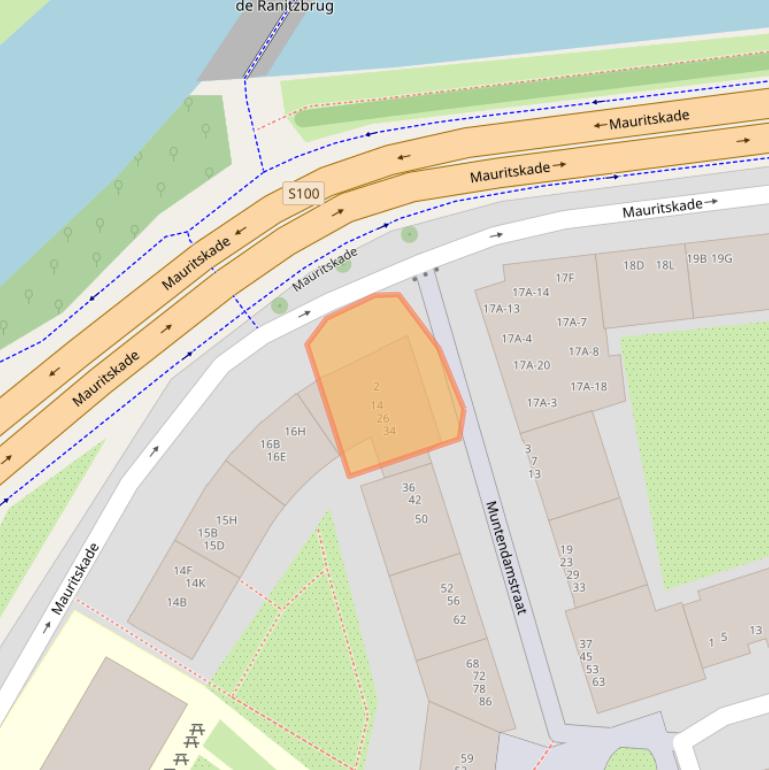 Kaart van postcodegebied 1091DT.