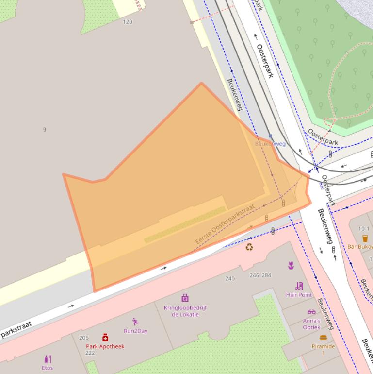 Kaart van postcodegebied 1091DW.