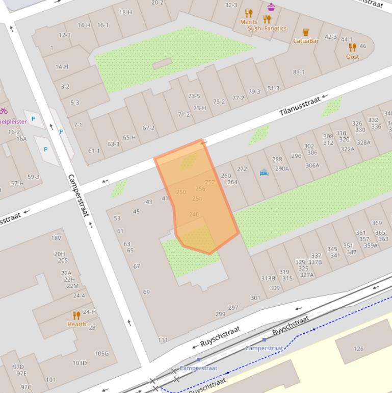 Kaart van postcodegebied 1091DZ.