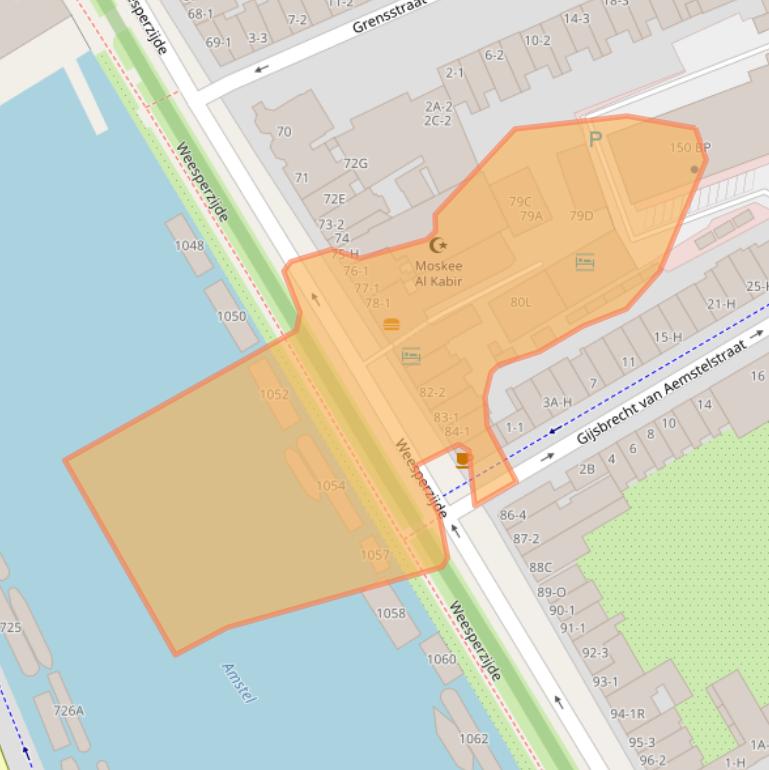 Kaart van postcodegebied 1091EJ.