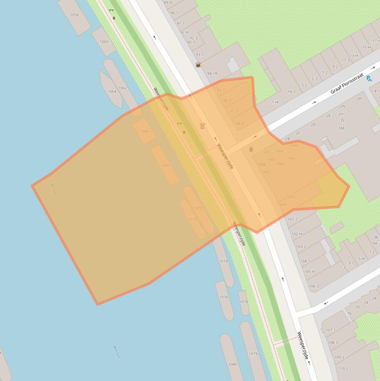 Kaart van postcodegebied 1091EL.