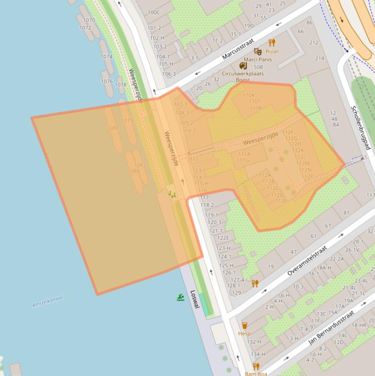 Kaart van postcodegebied 1091EN.