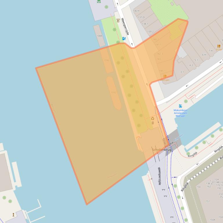 Kaart van postcodegebied 1091ET.