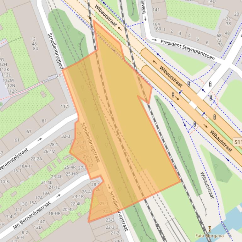 Kaart van postcodegebied 1091GB.