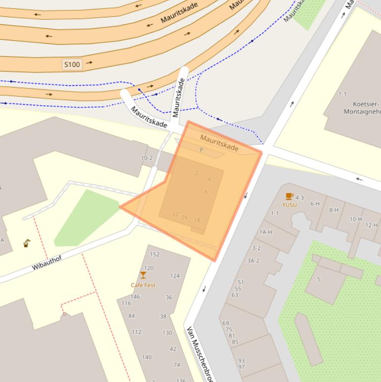 Kaart van postcodegebied 1091GG.