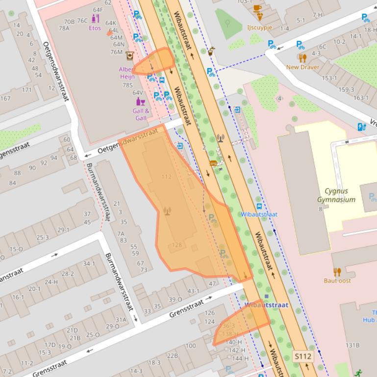 Kaart van postcodegebied 1091GP.