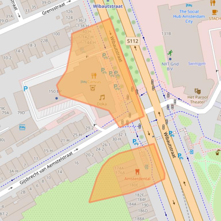 Kaart van postcodegebied 1091GR.