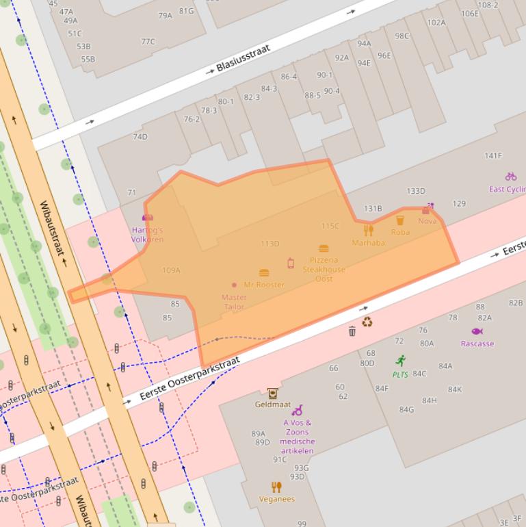 Kaart van postcodegebied 1091GX.