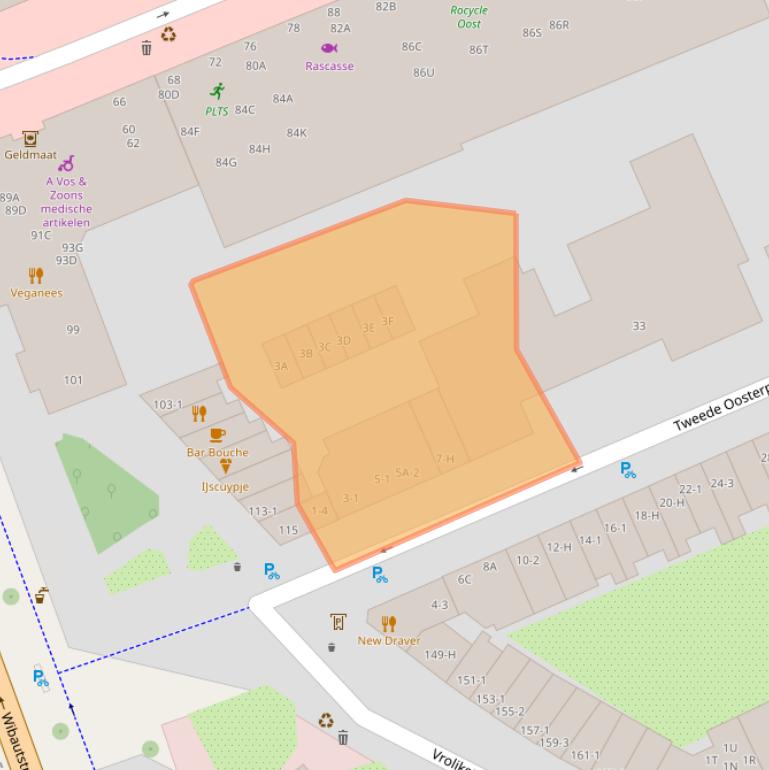 Kaart van postcodegebied 1091HT.