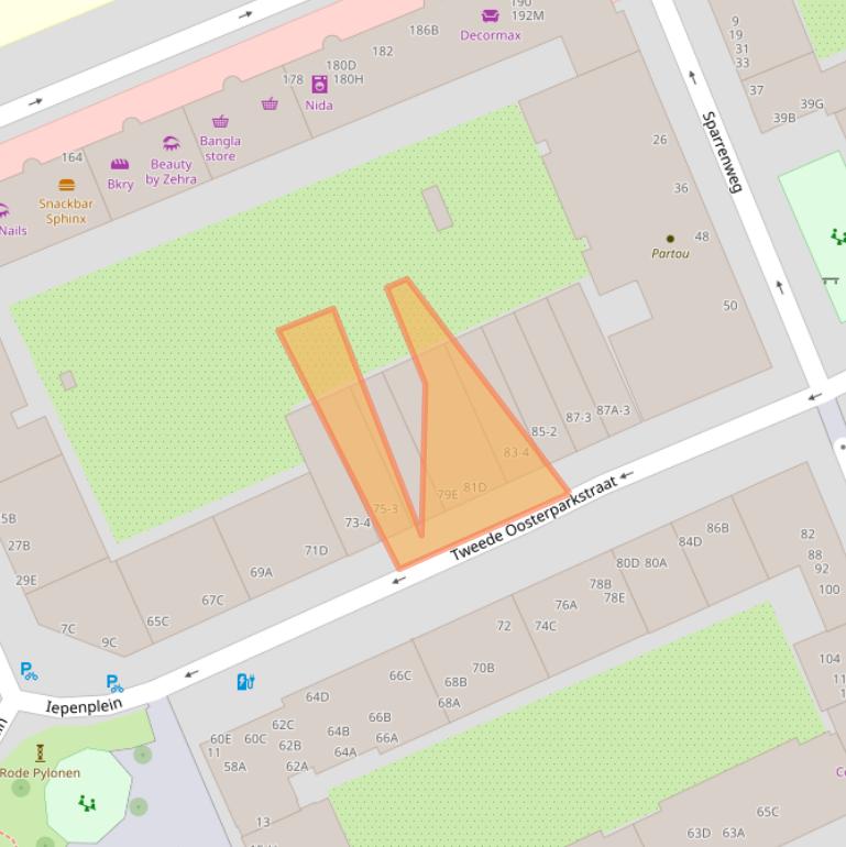 Kaart van postcodegebied 1091HX.