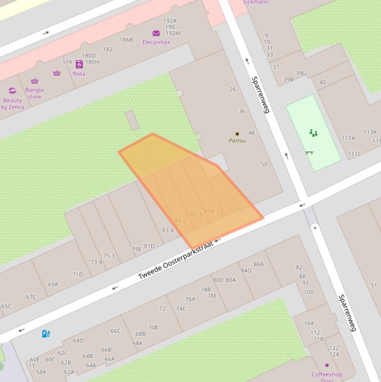 Kaart van postcodegebied 1091HZ.