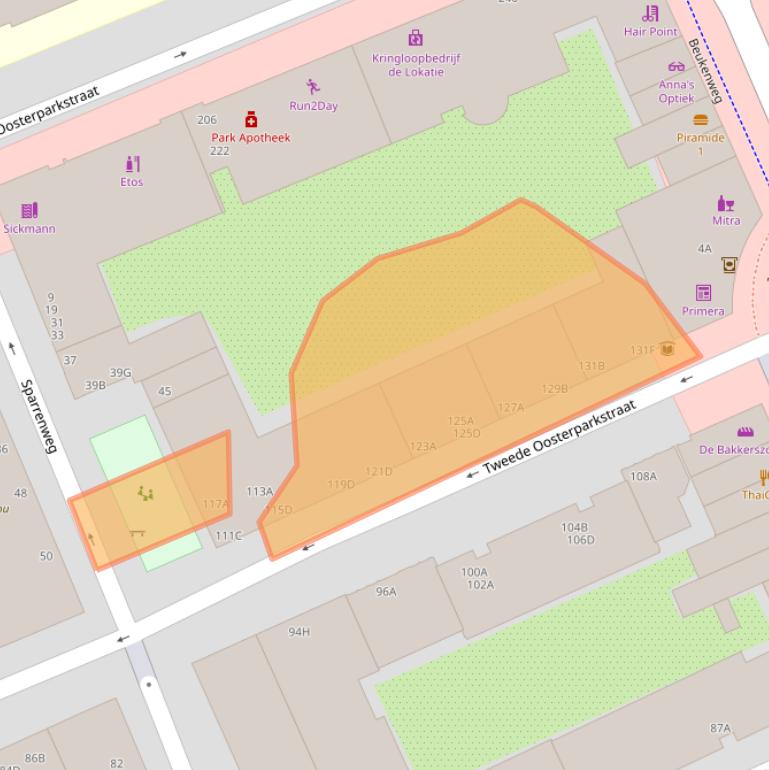 Kaart van postcodegebied 1091JB.