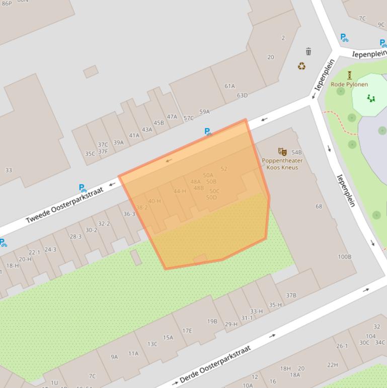 Kaart van postcodegebied 1091JE.